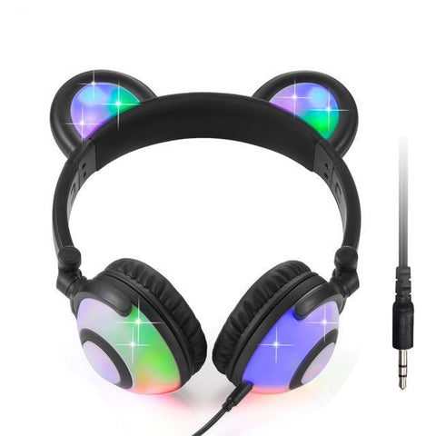 Glowing Cat Ear Headphones Gaming Headset