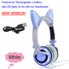 Glowing Cat Ear Headphones Gaming Headset